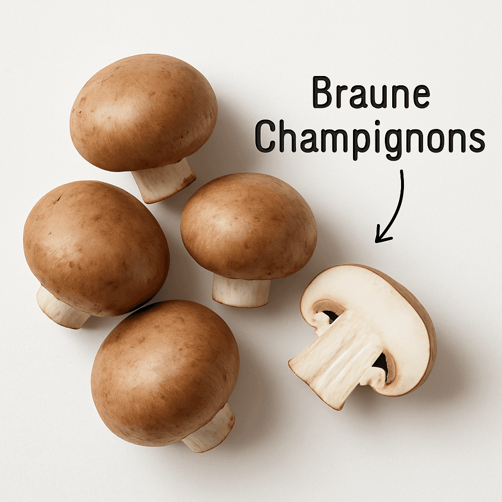 Braune Champignons