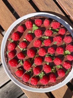 Vegane Himbeer Schoko Tarte 