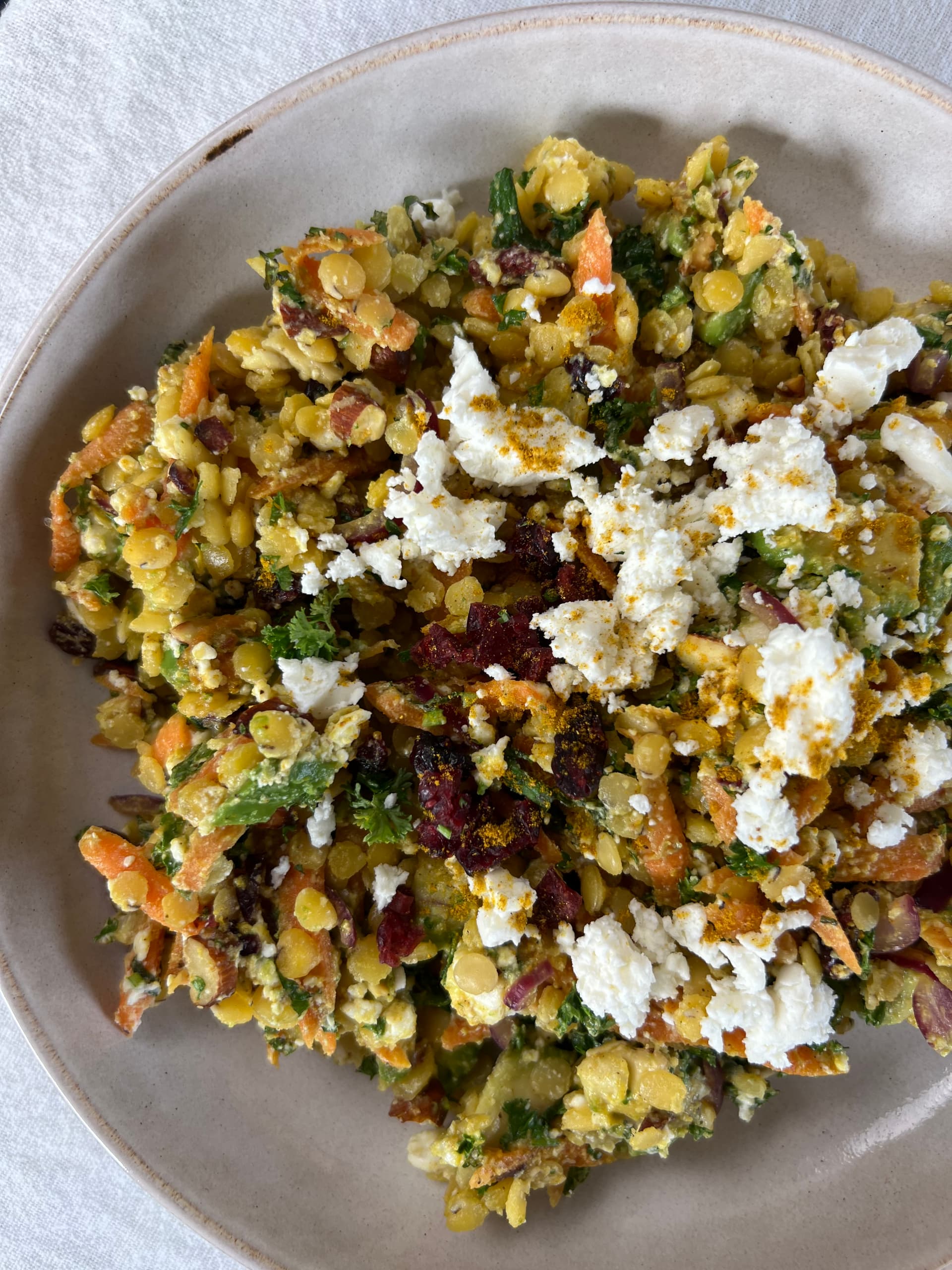 Orientalischer Linsensalat mit Cranberries
