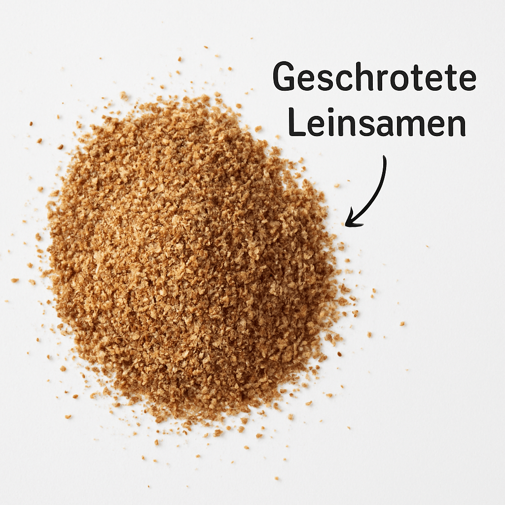 Geschrotete Leinsamen