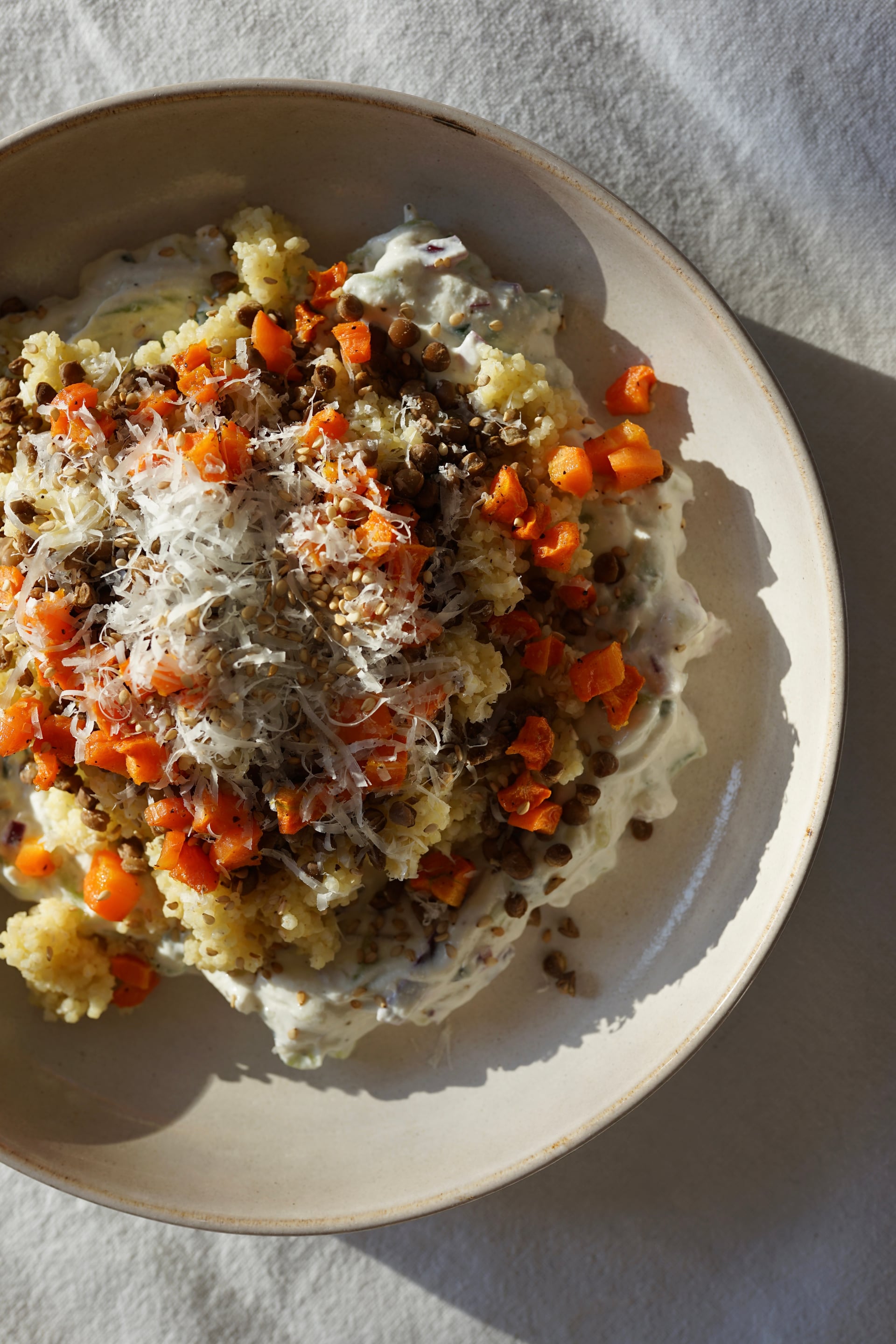 Hirse mit Linsen, Gemüse & Quark - Rezeptbild