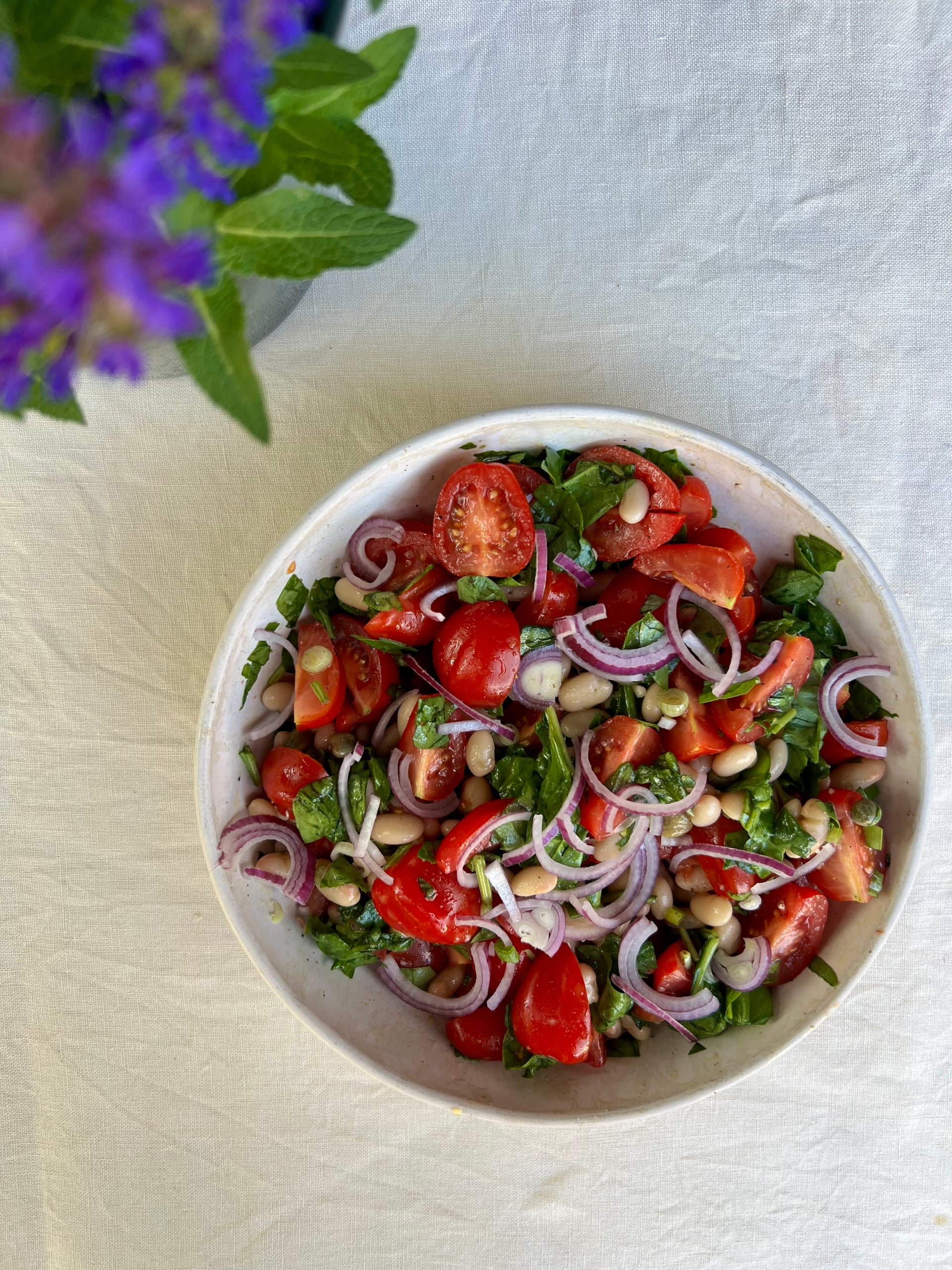 Mediterraner Weißer Bohnensalat - Rezeptbild