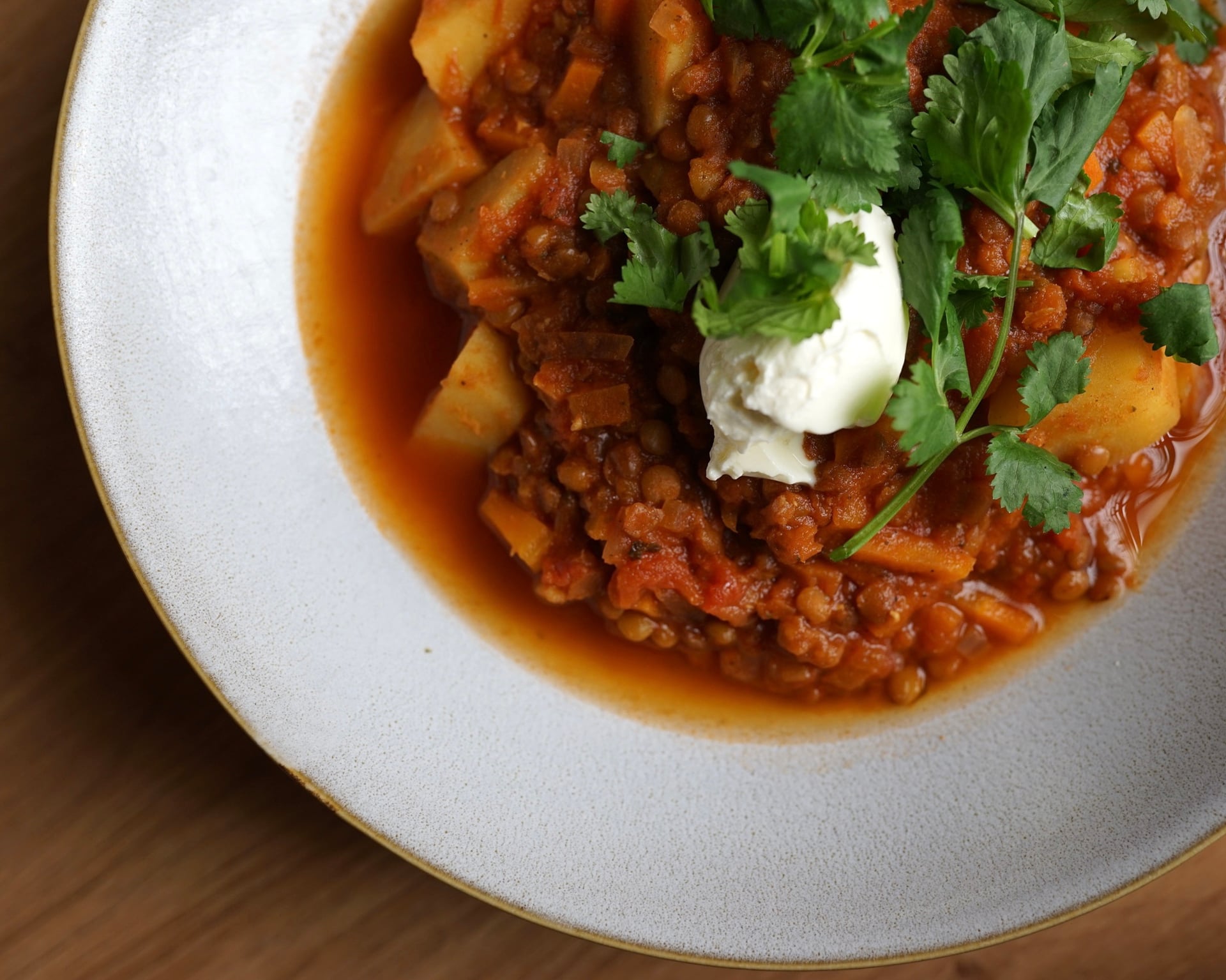 Würziger Linsen-Kartoffel-Eintopf - Rezeptbild