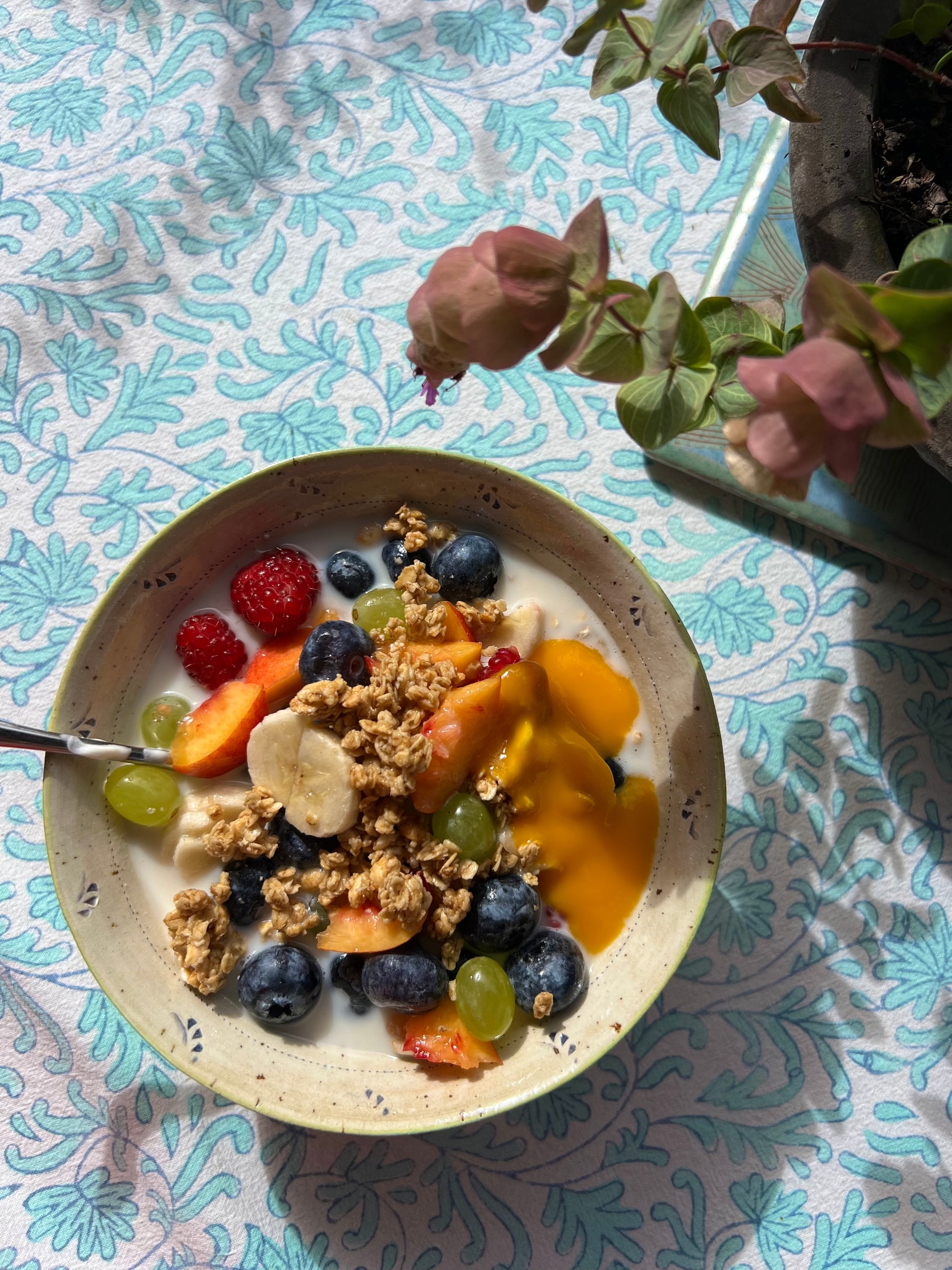 Frühstücks-Bowl mit Joghurt, Hafer & Obst