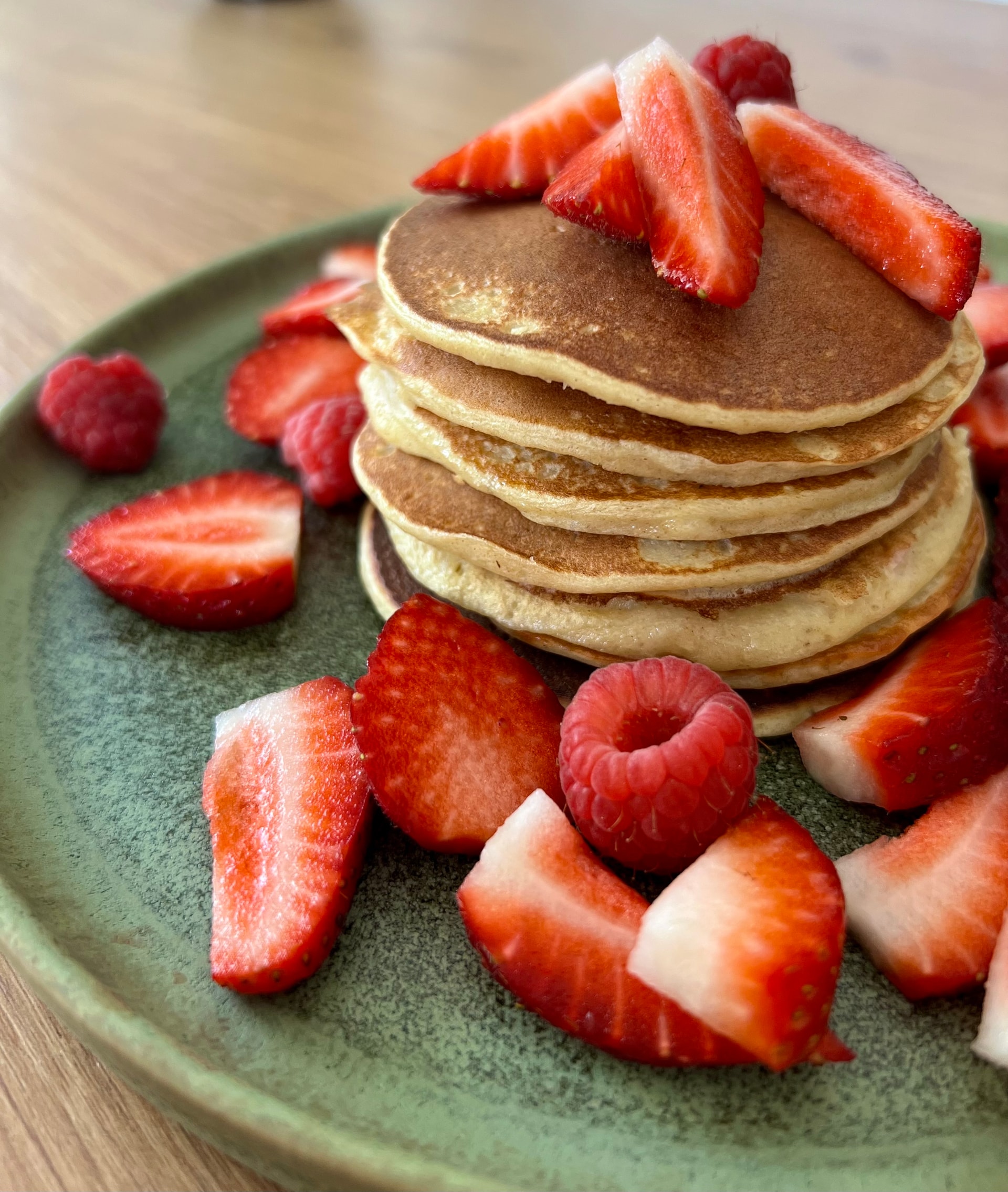 Gesunde Pancakes mit Beeren