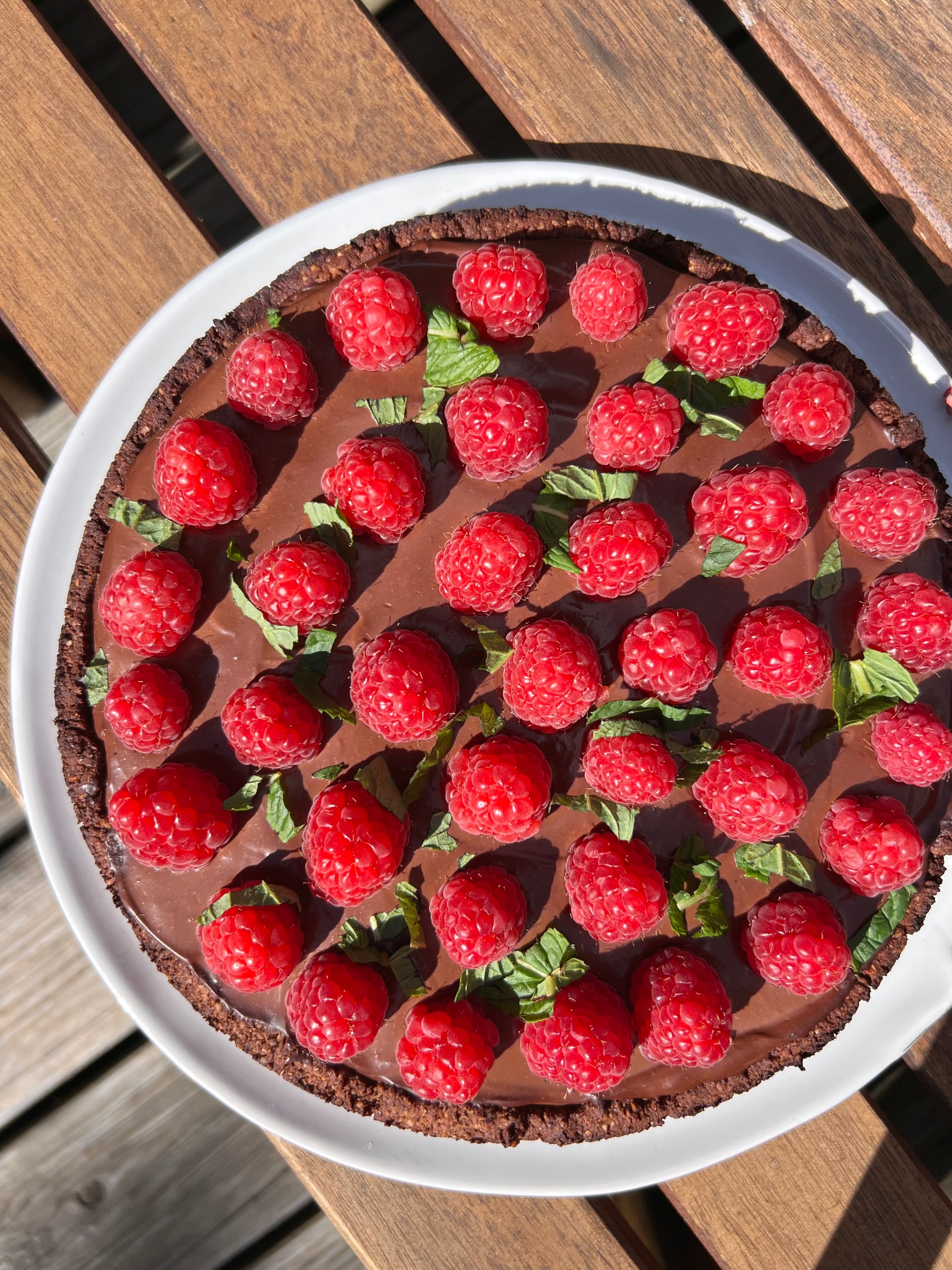 Vegane Himbeer Schoko Tarte 